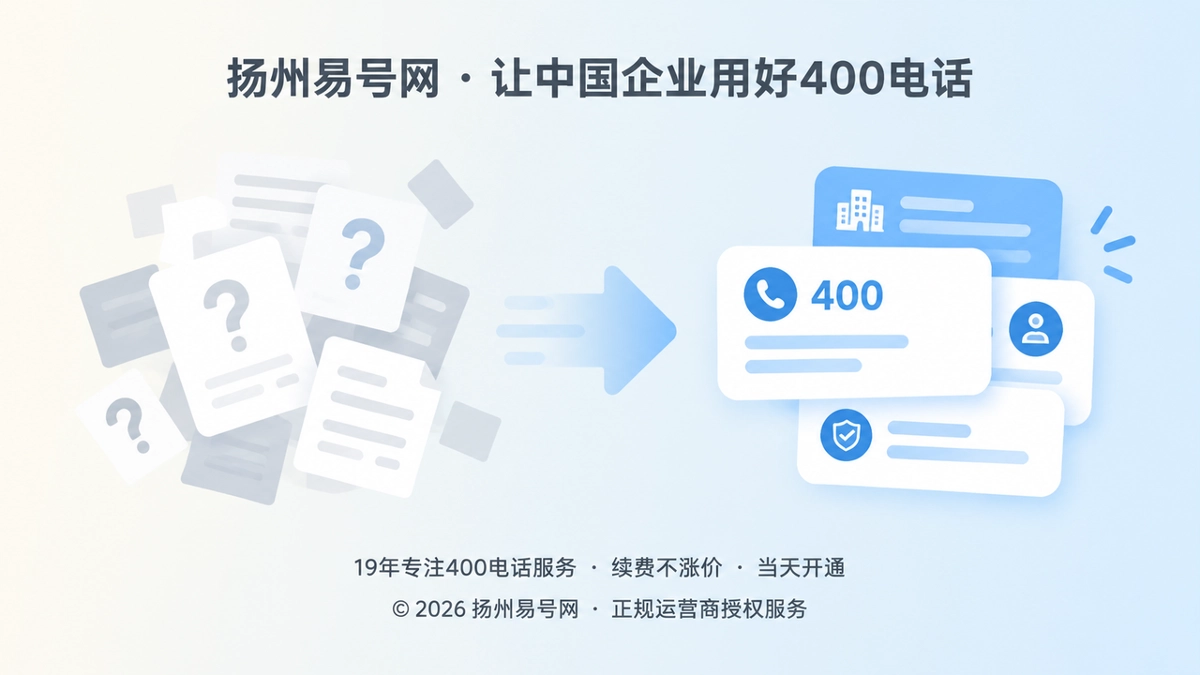 2026年品牌故事：扬州易号网让400电话更易懂